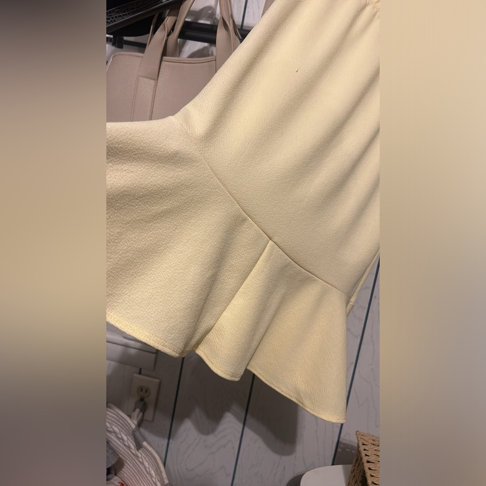 Tiffany & Rose- yellow midi skirt with bottom pleating/ruffle detail, small - Picture 3 of 3
